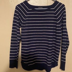Navy Blue with White Stripes. Pink Clover Brand
